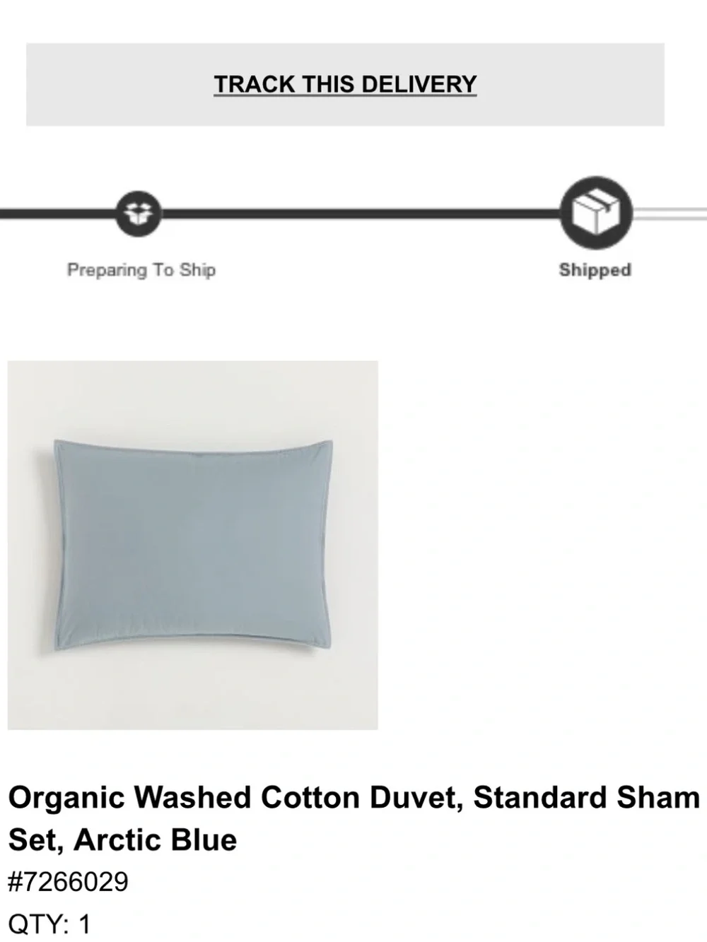 West Elm Gray Sham Set
